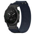 For Garmin MARQ Golfer 22mm Nylon Hook And Loop Fastener Watch Band(Blue)