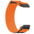 For Garmin Quatix 7 Pro 22mm Nylon Hook And Loop Fastener Watch Band(Orange)