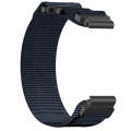 For Garmin Quatix 7 22mm Nylon Hook And Loop Fastener Watch Band(Blue)