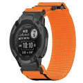 For Garmin  Instinct 2 Solar 22mm Nylon Hook And Loop Fastener Watch Band(Orange)