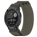 For Garmin  Instinct 2 Solar 22mm Nylon Hook And Loop Fastener Watch Band(Grey)