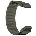 For Garmin  Instinct 2 Solar 22mm Nylon Hook And Loop Fastener Watch Band(Grey)