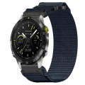 For Garmin MARQ Athlete Gen 2 22mm Nylon Hook And Loop Fastener Watch Band(Blue)
