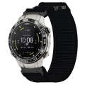 For Garmin MARQ Aviator Gen 2 22mm Nylon Hook And Loop Fastener Watch Band(Black)