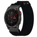 For Garmin EPIX Gen 2 22mm Nylon Hook And Loop Fastener Watch Band(Black)