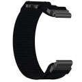 For Garmin Approach S62 22mm Nylon Hook And Loop Fastener Watch Band(Black)