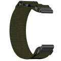 For Garmin Fenix 5 22mm Nylon Hook And Loop Fastener Watch Band(Army Green)