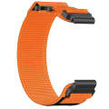 For Garmin Fenix 5 Plus 22mm Nylon Hook And Loop Fastener Watch Band(Orange)