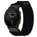 For Garmin Forerunner 955 22mm Nylon Hook And Loop Fastener Watch Band(Black)