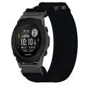 For Garmin Descent G1 22mm Nylon Hook And Loop Fastener Watch Band(Black)