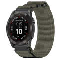 For Garmin Fenix 7X Pro 51mm 26mm Nylon Hook And Loop Fastener Watch Band(Grey)