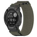 For Garmin Instinct 2X Solar 26mm Nylon Hook And Loop Fastener Watch Band(Grey)