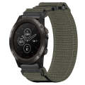 For Garmin Fenix 5X Plus 26mm Nylon Hook And Loop Fastener Watch Band(Grey)