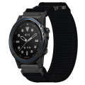 For Garmin Descent MK 1 26mm Nylon Hook And Loop Fastener Watch Band(Black)