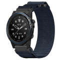 For Garmin Descent MK 1 26mm Nylon Hook And Loop Fastener Watch Band(Blue)
