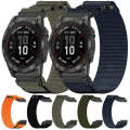 For Garmin Fenix 6X 26mm Nylon Hook And Loop Fastener Watch Band(Grey)