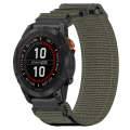 For Garmin Fenix 7S Pro 42mm 20mm Nylon Hook And Loop Fastener Watch Band(Grey)
