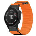 For Garmin Fenix 6S 20mm Nylon Hook And Loop Fastener Watch Band(Orange)