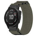 For Garmin Fenix 6S 20mm Nylon Hook And Loop Fastener Watch Band(Grey)