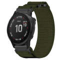 For Garmin Fenix 6S 20mm Nylon Hook And Loop Fastener Watch Band(Army Green)