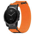 For Garmin Fenix 5S Plus 20mm Nylon Hook And Loop Fastener Watch Band(Orange)