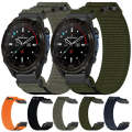 For Garmin Descent Mk3 43mm 20mm Nylon Hook And Loop Fastener Watch Band(Black)
