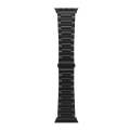 For Apple Watch Series 9 45mm I-Shaped Titanium Watch Band(Black)