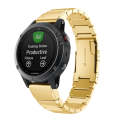 For Garmin Fenix 7S Solar 20mm Tortoise Shell Stainless Steel Watch Band(Gold)