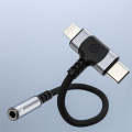 JS-65 Male to 3.5mm Audio Female Headphone Adapter Cable Cord(Black)