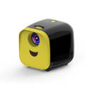 L1 Children Projector Mini LED Portable Home Speaker Projector, EU Plug (Black)