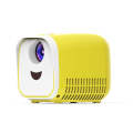 L1 Children Projector Mini LED Portable Home Speaker Projector, UK Plug(Yellow)