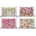 2.1m x 1.5m Flower Wall Simulation Rose Wedding Party Arrangement 3D Photography Background Cloth...
