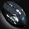 WARWOLF  Q8 Wireless Rechargeable Mouse Glowing Gaming Mouse(Black)