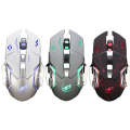 WARWOLF  Q8 Wireless Rechargeable Mouse Glowing Gaming Mouse(Black)