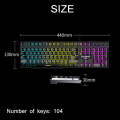 X-L SWAB GX50 Computer Manipulator Feel Wired Keyboard, Colour:Black No Light