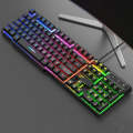 X-L SWAB GX50 Computer Manipulator Feel Wired Keyboard, Colour:Black Mixed Light