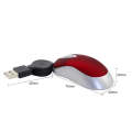 Mini Computer Mouse Retractable USB Cable Optical Ergonomic1600 DPI Portable Small Mice for Lapto...