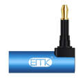 3 PCS EMK Optical Fiber Adapter Audio Adapter Square Port To Round Port Conversion Head