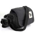 Universal DSLR Camera Shoulder Bag Canvas Photo Handbag, External size: 19 x 17 x 10mm(Black)