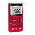 Retekess V-112 Mini Portable 1.5 inch LCD Display FM Radio with Lanyard & Earphone(Red)