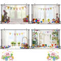 2.1m x 1.5m Easter Bunny Children Birthday Party Cartoon Photography Background Cloth(W-114)