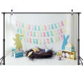 2.1m x 1.5m Easter Bunny Children Birthday Party Cartoon Photography Background Cloth(W-117)
