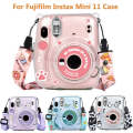 For Fujifilm Instax Mini 11  5sets Storage Case + Shoulder Strap + Sticker 3 In 1 Set(Set 7)