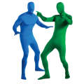 Photo Stretchy Body Green Screen Suit Video Chroma Key Tight Suit, Size: 160cm(Blue  One-piece)