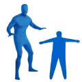 Photo Stretchy Body Green Screen Suit Video Chroma Key Tight Suit, Size: 180cm(Blue  One-piece)