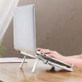 Oatsbasf X02 Laptop Heightening Bracket Portable Storage Folding Adjustable Hanging Radiator(White)