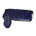 HXSJ J60 Crack Three-color Backlit Keyboard And Colorful Backlit Mouse Set(English Keyboard + Cra...