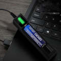 10 PCS USB 18650 Battery Single Slot Holder Charger with Flashlight Function