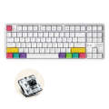 Ajazz K870T 87-keys Wired Bluetooth + Type-C Rechargeable Mechanical Keyboard  Mini RGB Backlit K...