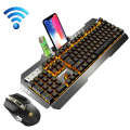 670 Wireless Charging Gaming Glow Keyboard and Mouse Set(Black)